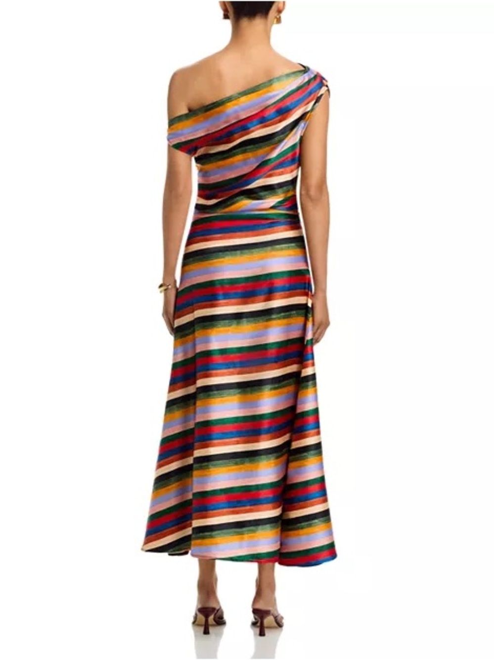 STAUD Phare Silk Blend Midi Dress Size 4 - Picture 4 of 12